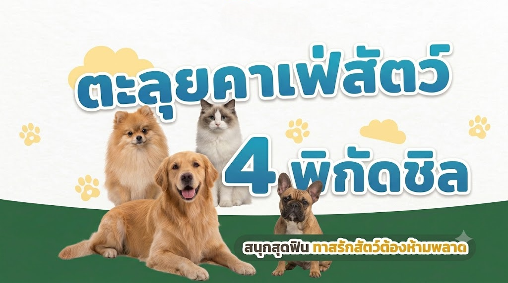 พิกัดคาเฟ่สัตว์เลี้ยงสุดน่ารัก และพื้นที่พักผ่อน