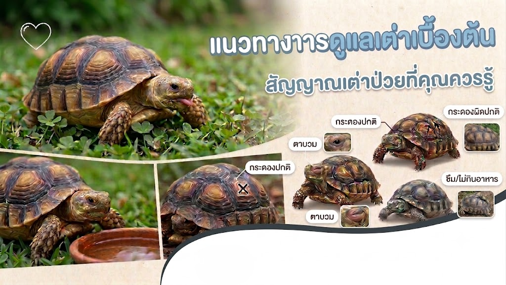 เต่าไม่สบายดูยังไงสัญญาณเตือน ?