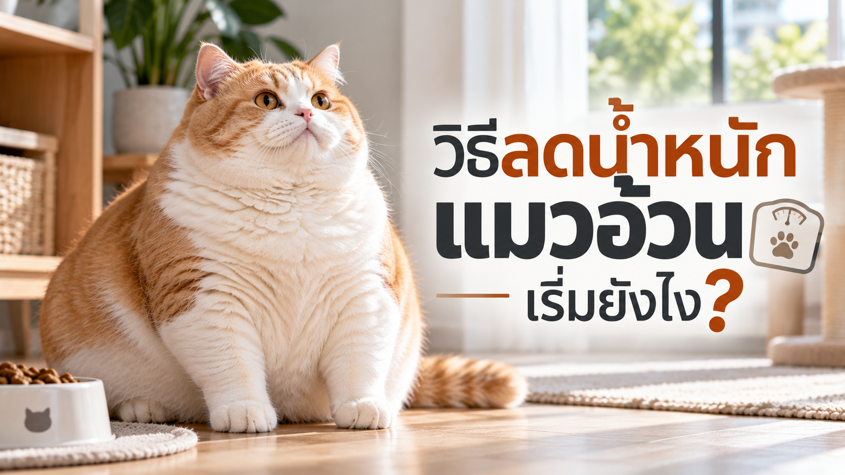 วิธีลดน้ำหนักแมวอ้วน เริ่มยังไง?