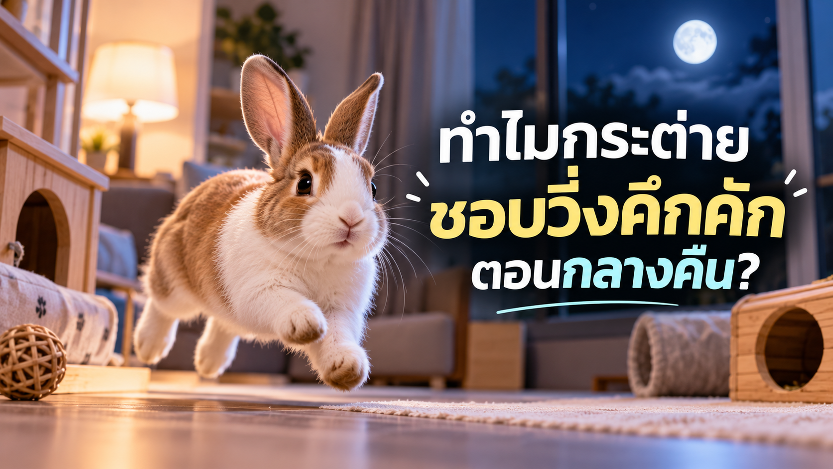 ทำไมกระต่ายชอบวิ่งคึกคักตอนกลางคืน?