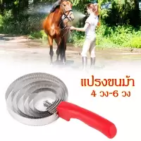 แปรงขนวัว แปรงเกาขนวัว แพะ แกะ ม้า 4 วง-6 วง สแตนเลส กันคัน ผ่อนความเครียด ขูดขนวัวให้เงางาม วัวเชื่อง ผ่อนคลาย สุขภาพ