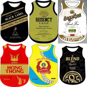 เสื้อหมาแมว เครื่องดื่มสุดเท่ ใส่แล้วหล่อ ใส่สบาย ระบายอากาศดี ไม่ร้อน สำหรับน้องหมาพันธุ์เล็กถึงใหญ่ ขนาดเบอร์ 1-17