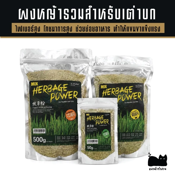 ผงหญ้ารวมสำหรับเต่าบก ไฟเบอร์สูง โภชนาการสูง