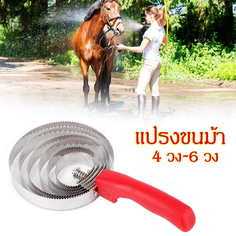 แปรงขนวัว แปรงเกาขนวัว แพะ แกะ ม้า 4 วง-6 วง สแตนเลส กันคัน ผ่อนความเครียด ขูดขนวัวให้เงางาม วัวเชื่อง ผ่อนคลาย สุขภาพ