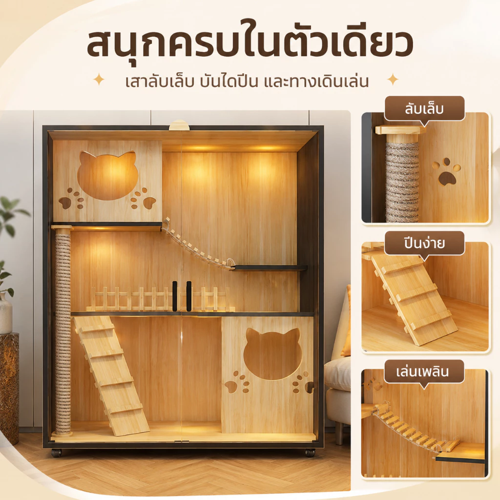 P&P:ตะกร้าแมว กรงพกพา กล่องเดินทางสัตว์เลี้ยง สำหรับสุนัขและแมว ล็อกพกพาง่าย ราคาถูก (ไม่รวมแผ่นฐาน)มอบขนมแมวเป็นของขวัญ ภาพที่ 5