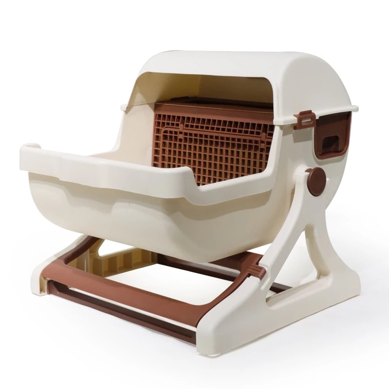 P&Pกระบะทรายแมวอัตโนมัติ Automatic Cat Toilet ใช้แอพได้ ดีไซน์ใหญ่ รองรับแมวหลายตัว ห้องน้ำแมวอัตโนมัติ ห้องน้ำแมวอัจฉริยะ ภาพที่ 5