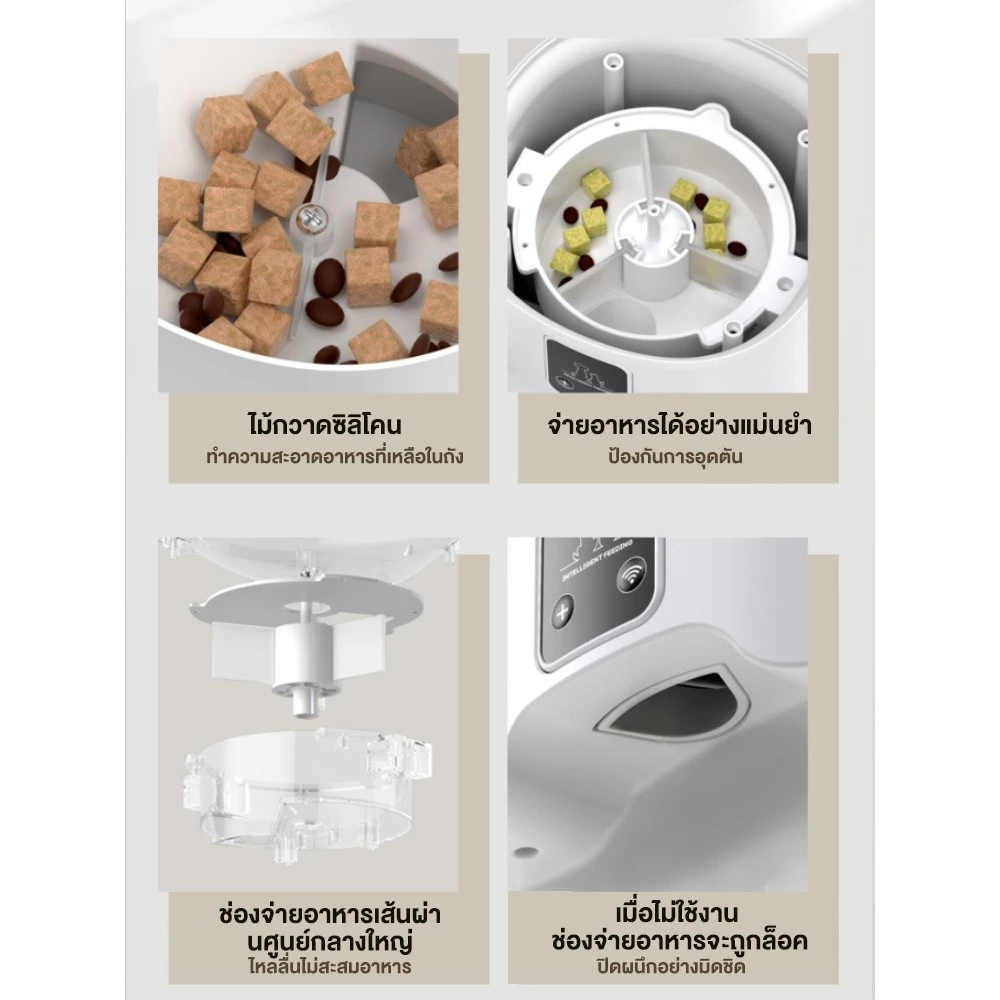 เครื่องให้อาหารสัตว์เลี้ยงอัตโนมัติ รองรับ เครื่องให้อาหาร เครื่องให้อาหารแมวอัตโนมัติ สําหรับสัตว์เลี้ยง ภาพที่ 3