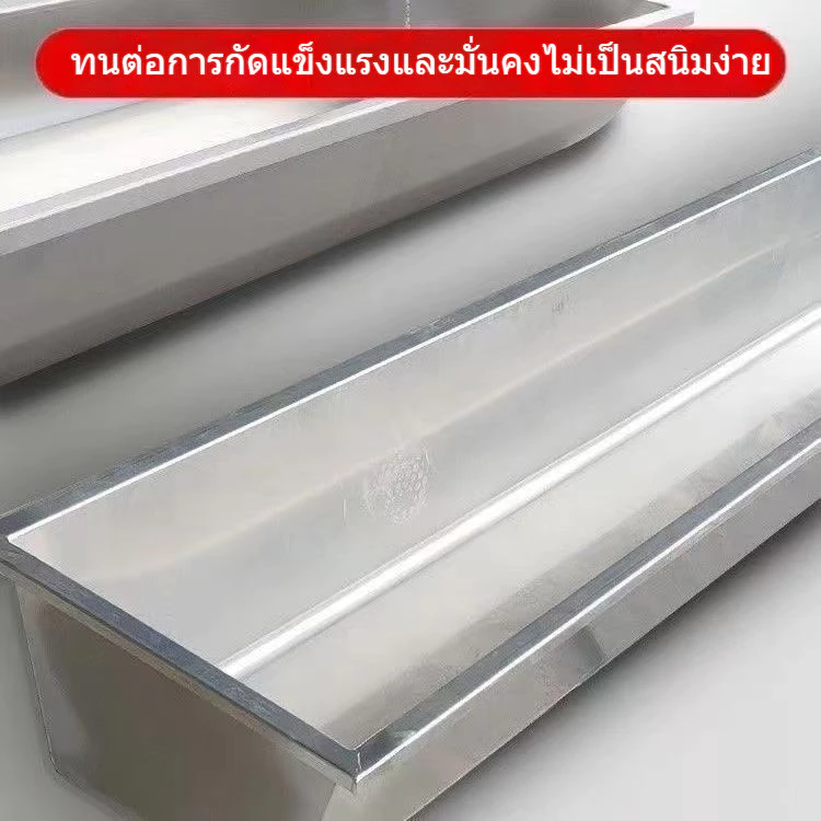 อ่างล้างจานสแตนเลส รางอาหารสำหรับวัว วัวและแกะหนาสำหรับแกะและอาหารสำหรับดื่ม รางแกะสำหรับเพาะพันธุ์ ภาพที่ 4