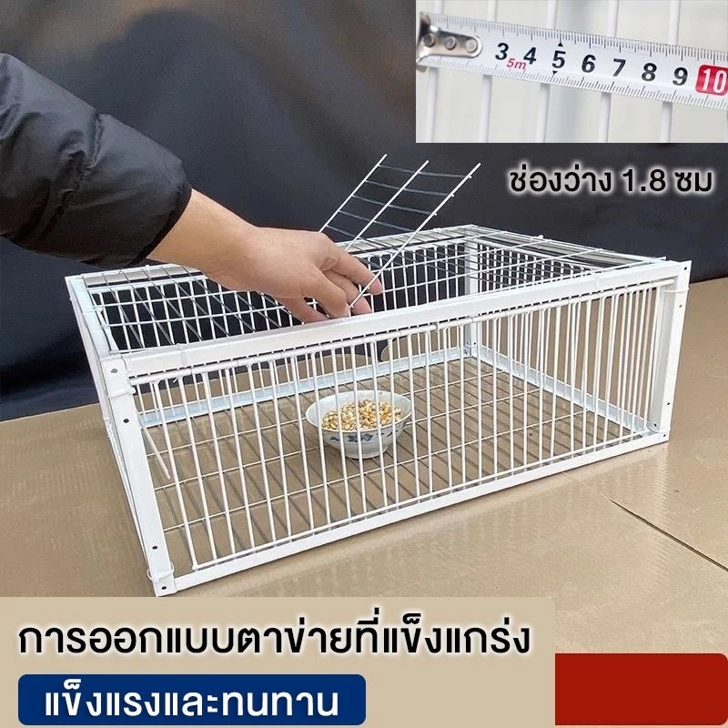 กรงดักนกขนาดใหญ่ เพนียดดักนก 70cm*40cm*26cm กรงกับดักนกพิราบ กรกดักนกเขา กรงนกพิราบ ที่ดักนก กรงต่อนก กรงนกทางเดียว ภาพที่ 2