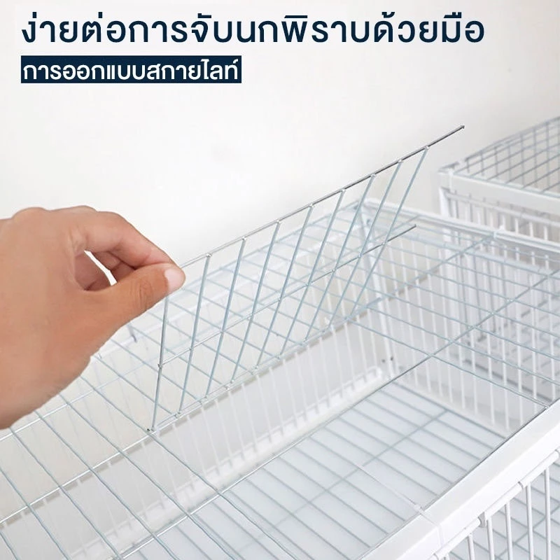 กรงดักนกขนาดใหญ่ เพนียดดักนก 70cm*40cm*26cm กรงกับดักนกพิราบ กรกดักนกเขา กรงนกพิราบ ที่ดักนก กรงต่อนก กรงนกทางเดียว ภาพที่ 5