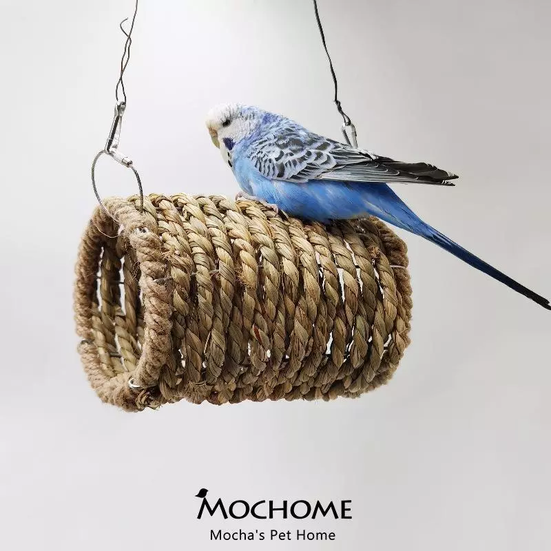 MOCHOME ของเล่นนก บ้านนกแก้วทรงท่อ นกชอบนอนเล่นมาก บ้านนก นกนอน สำหรับติดกรงให้นกแอบน้องรู้สึกปลอดภัย ซันคอนัว นกแก้ว นก ภาพที่ 2