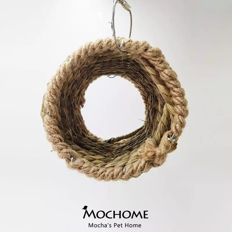 MOCHOME ของเล่นนก บ้านนกแก้วทรงท่อ นกชอบนอนเล่นมาก บ้านนก นกนอน สำหรับติดกรงให้นกแอบน้องรู้สึกปลอดภัย ซันคอนัว นกแก้ว นก ภาพที่ 4