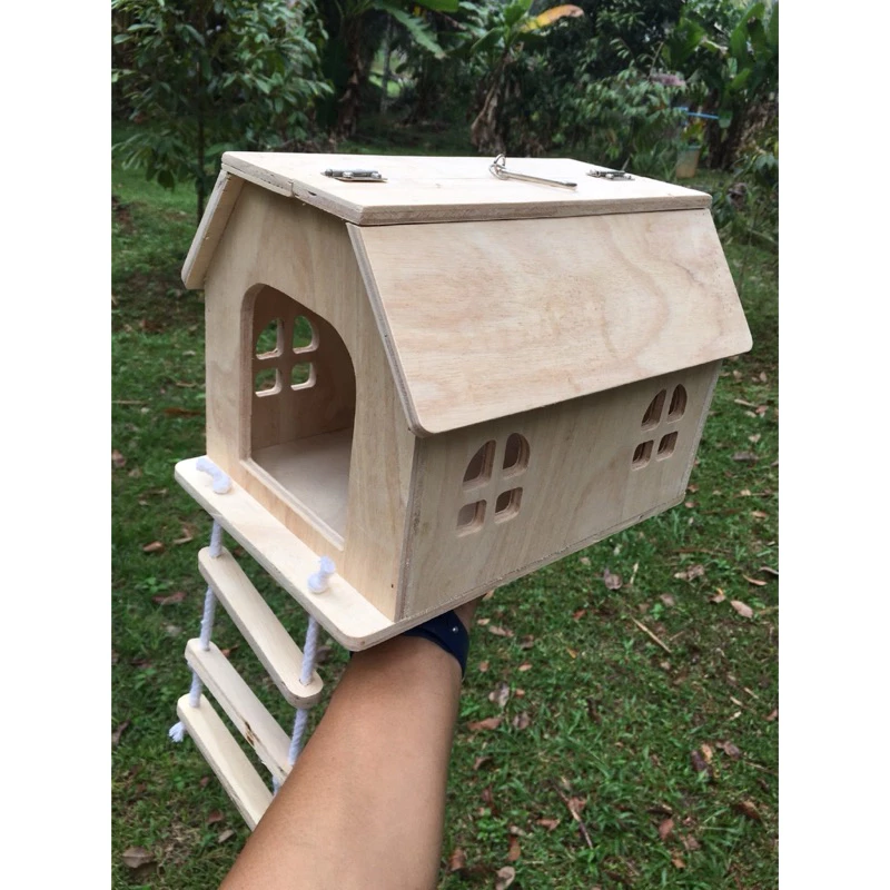 WC07 บ้านนก บ้านชูการ์ขนาดใหญ่ บ้านไม้สำหรับนก บ้านนก บ้านกระรอก ภาพที่ 4