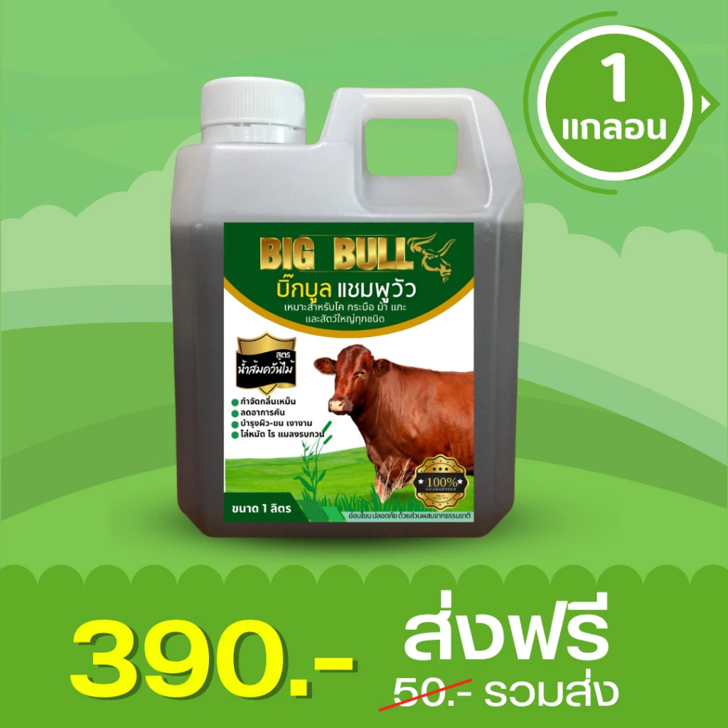 BIG BULL แชมพูวัว ควาย ม้า แพะ แกะ 1 แกลลอน ส่งฟรีทั่วไทย !! ภาพที่ 2