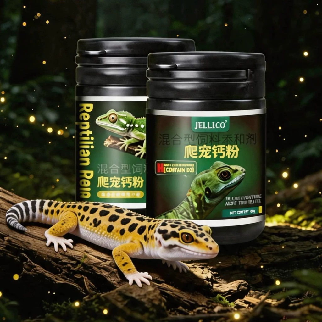 JELLICO Reptile Calcium+D3 ผงแคลเซี่ยม 50g สำหรับสัตว์เลื้อยคลาน เต่าบก อีกัวน่า กิ้งก่า คาเมเลียน ตุ๊กแก ภาพที่ 2