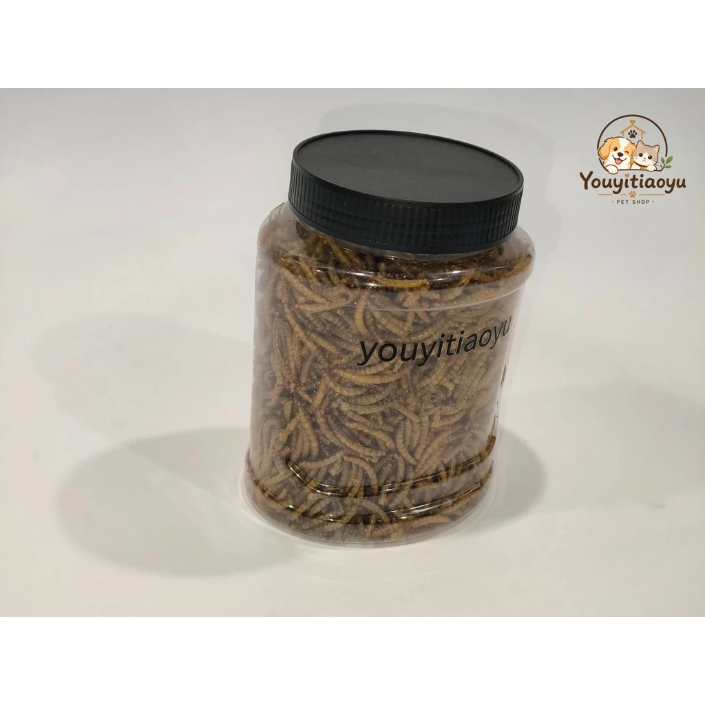 Youyitiaoyu หนอนอาหาร 1500ml อาหารหนูแฮมเตอร์ หนอนนก หนอนอาหารแห้ง หนอนแว๊กรำข้าวสาลีอบแห้ง ภาพที่ 3